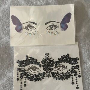 Decorative Eye Stickers with Butterfly and Floral Designs